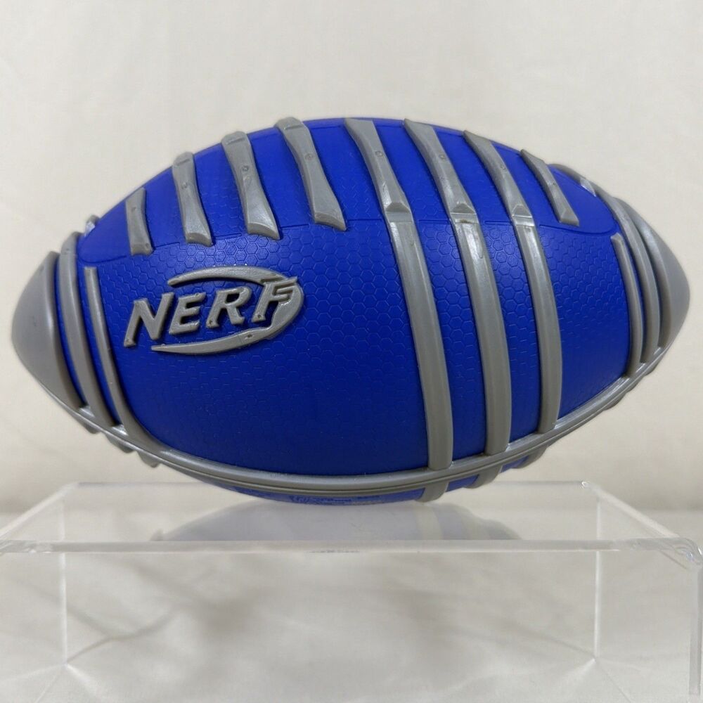 Nerf Weather Blitz Football 9-inch Weatherproof Foam Ball Blue & Silver